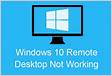 After upgrading to Windows 10 Pro, Remote Desktop is not workin